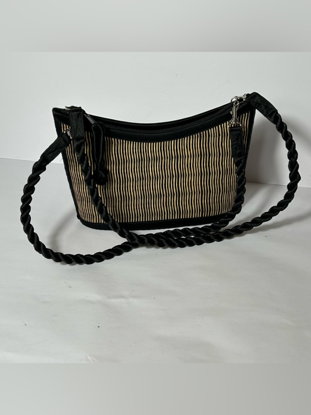 Basket‎ of Cambodia Saraye Purse Woven Grass Boho Handbag Spring Tatami Straps - Picture 3 of 16